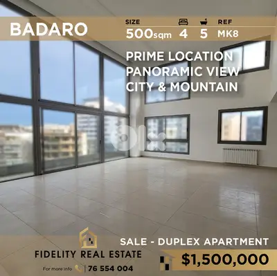 Apartment Duplex for sale in Badaro MK8 دوبلكس  للبيع في بدارو
