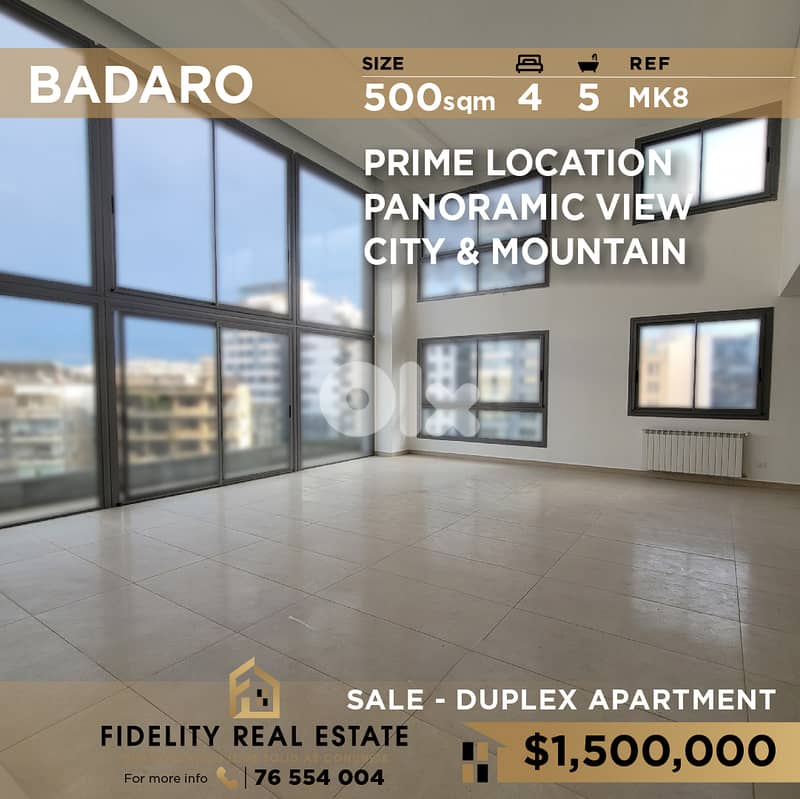 Apartment Duplex for sale in Badaro MK8 دوبلكس  للبيع في بدارو 0