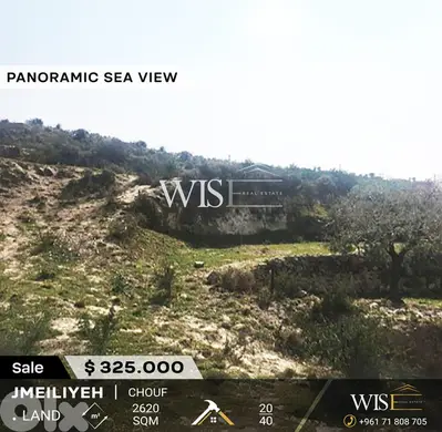 Prime 2620 SQM Land for SALE in  Jmeiliyeh - El Chouf!