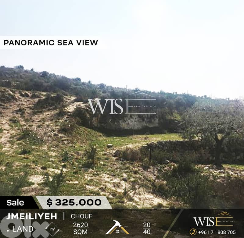 Prime 2620 SQM Land for SALE in  Jmeiliyeh - El Chouf! 0