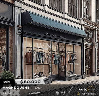 92 SQM shop for SALE in Maghdoushe - Saida!