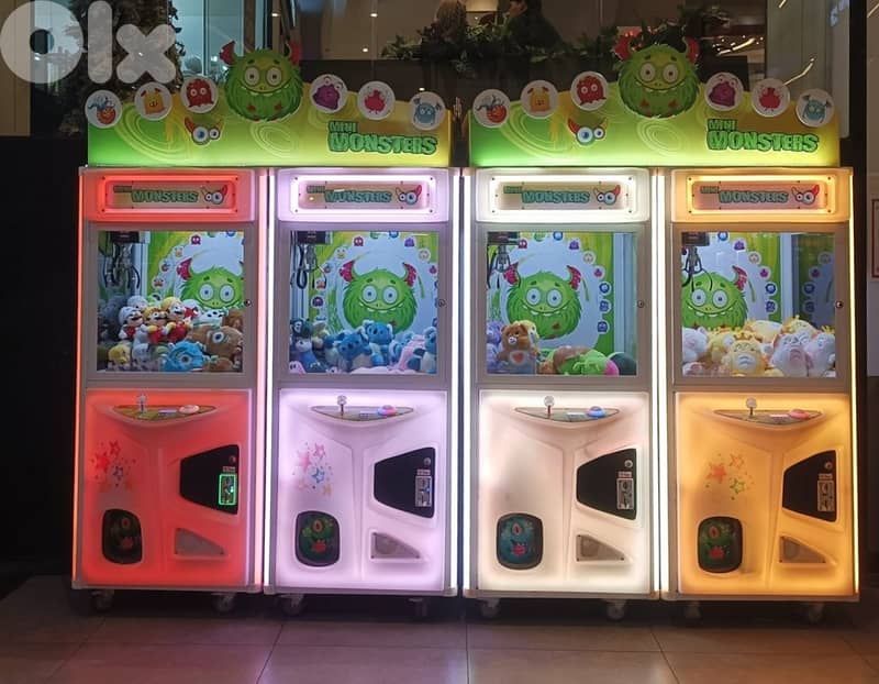 MINI MONSTERS (Four Cabinets)-Coin Operated Claw Machine (Refurbished) 4