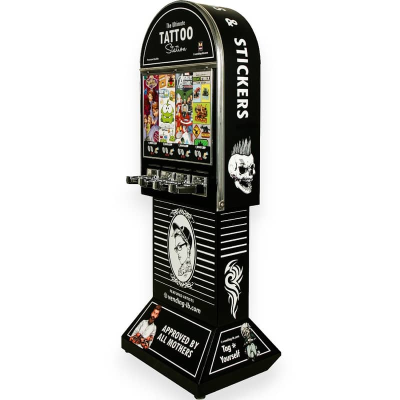 Tattoo & Stickers Vending Machine (4 Columns)  - Coin Operated 1