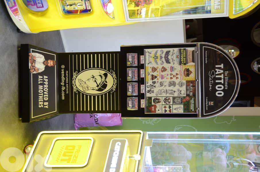 Tattoo & Stickers Vending Machine (4 Columns)  - Coin Operated 4