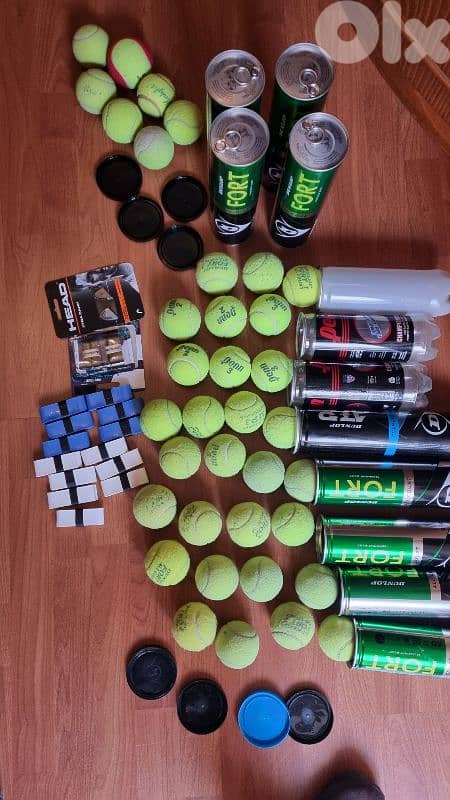 bargain price tennis balls + grips new and used 0