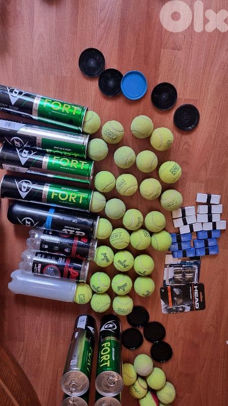 bargain price tennis balls + grips new and used 6