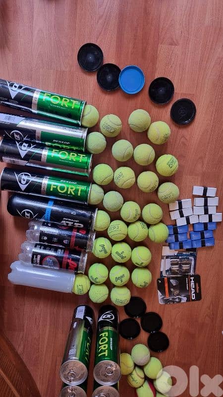 bargain price tennis balls + grips new and used 7