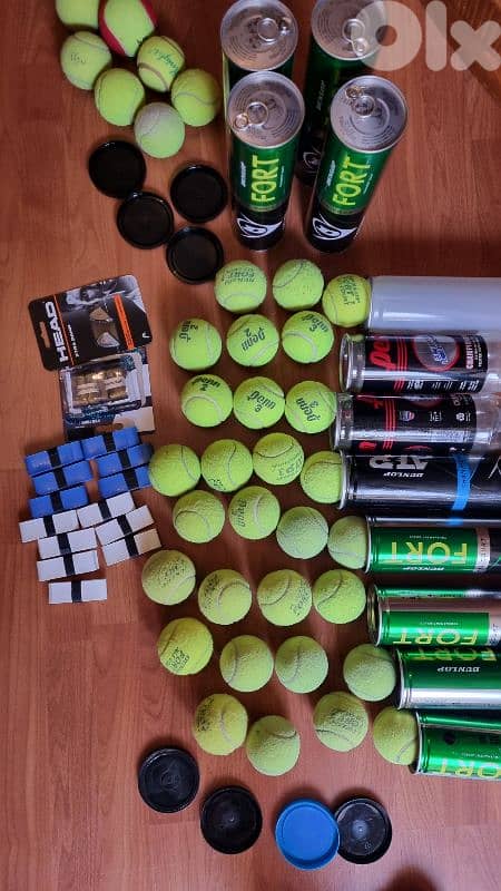 bargain price tennis balls + grips new and used 8