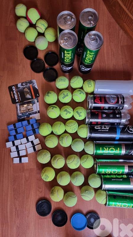 bargain price tennis balls + grips new and used 10