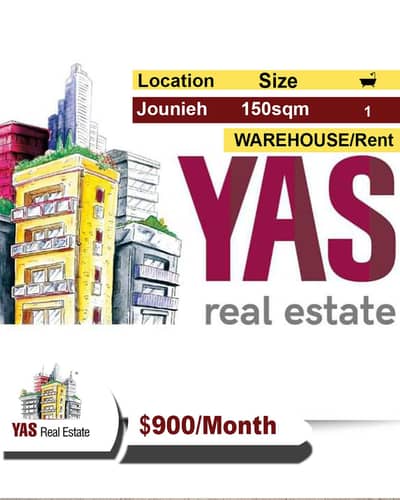 Jounieh 150m2 | Warehouse | Rent | Perfect Investment | EH/EL |
