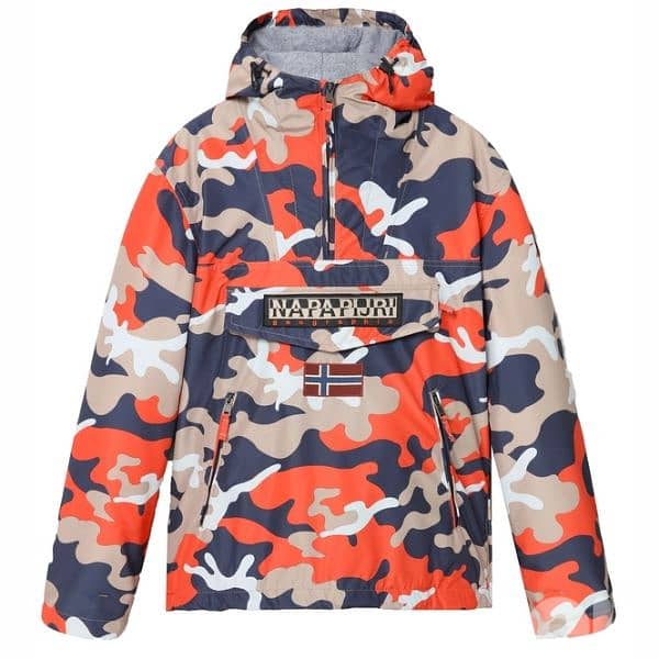 Napapijri Rainforest Orange Camo Jacket 1
