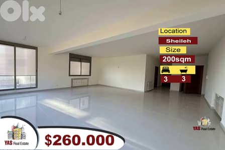 Sheileh 200m2 | Ultra Prime Location | New | Flat | AC