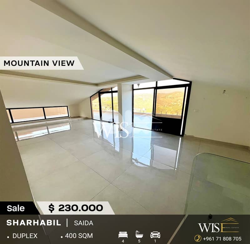 400 SQM duplex for SALE in Sharhabil-Saida ! 0