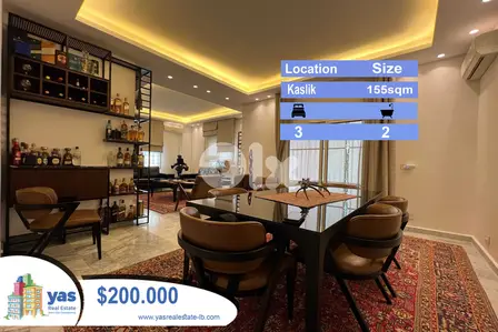 Kaslik 140m2 |  Luxurious | Calm Street | Prime Area | EH RA |