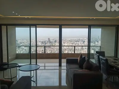 160 SQM Furnished Apartment in Mar Roukoz with Panoramic Sea View.