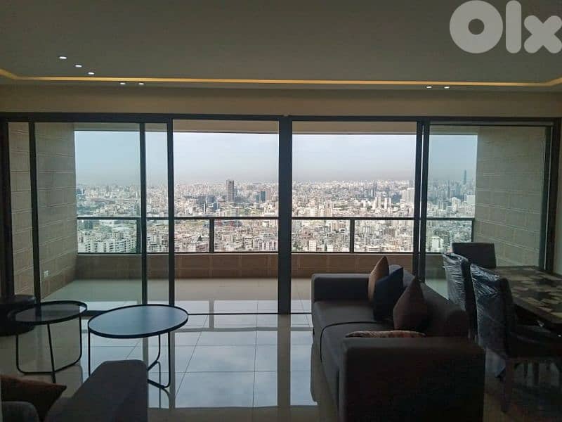 160 SQM Furnished Apartment in Mar Roukoz with Panoramic Sea View. 0