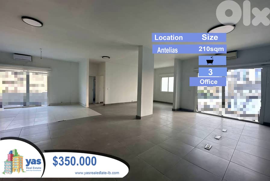 Antelias 210m2 | Office | Highway | Spacious | Catch | MJ 0
