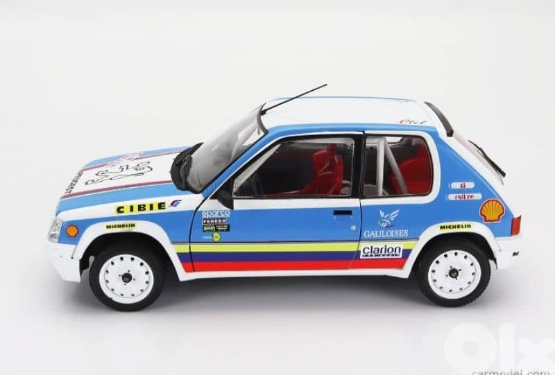 Peugeot 205 1.9 (Rally 1990) diecast car model 1;18. 2