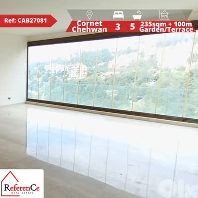 Apartment with terrace in cornet chehwan شقة مع تراس في قرنة شهوان