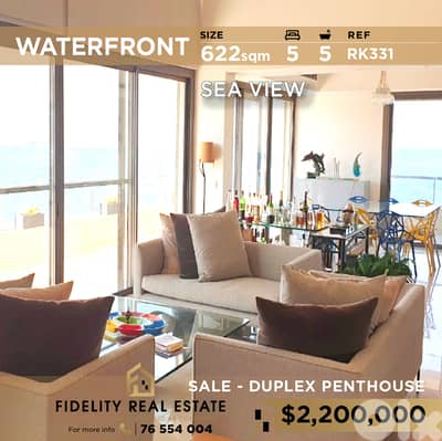 Waterfront penthouse for sale in Dbayeh - Furnished RK331