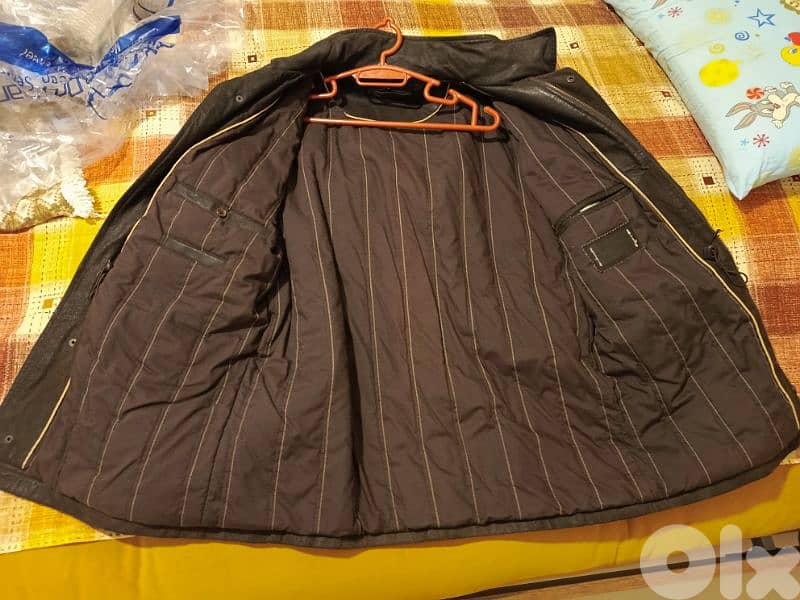 brown genuine leather jacket 0