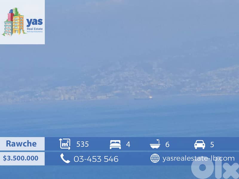Rawche 535m2 | Luxury | Gym /Spa | Indoor/Outdoor Pool | Sea View |PA| 0