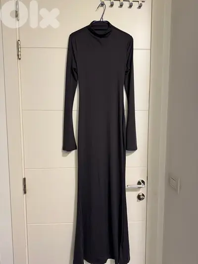 elegante  grey dress from bershka size s
