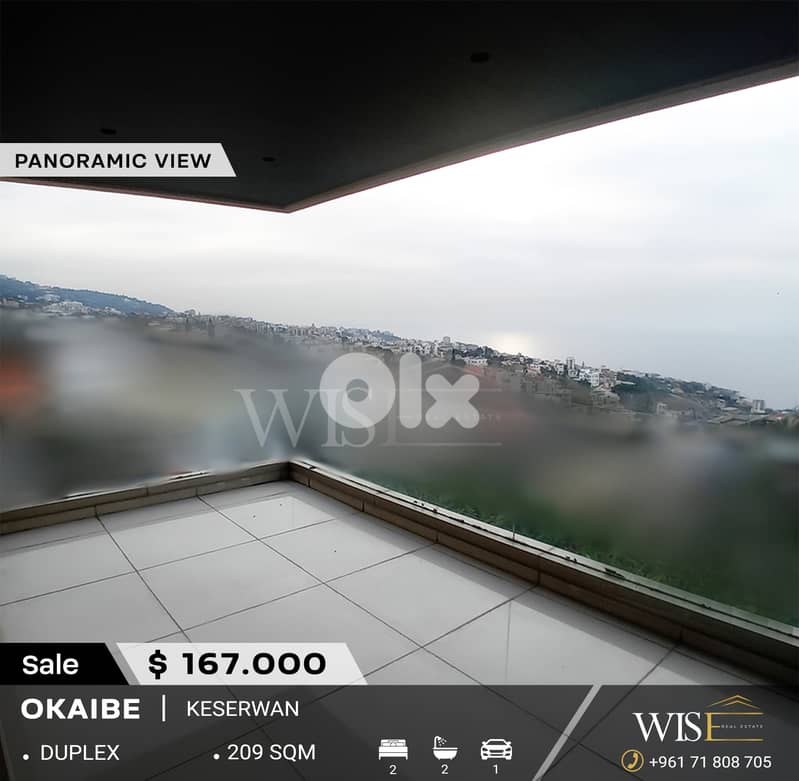 209 SQM Duplex for SALE in Okaibe - Keserwan! 0