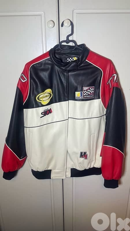 biker style, leather jacket, size large 0
