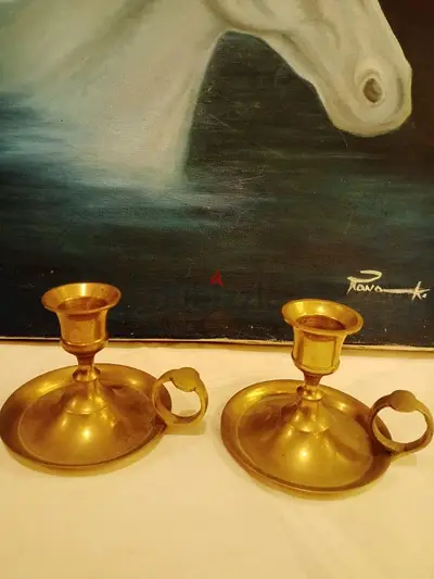 شمعدانين أنتيك نحاس شمعدانين أنتيك نحاس