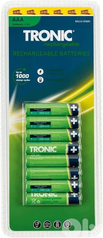 tronic packet of 8 batteries rechargeable 0