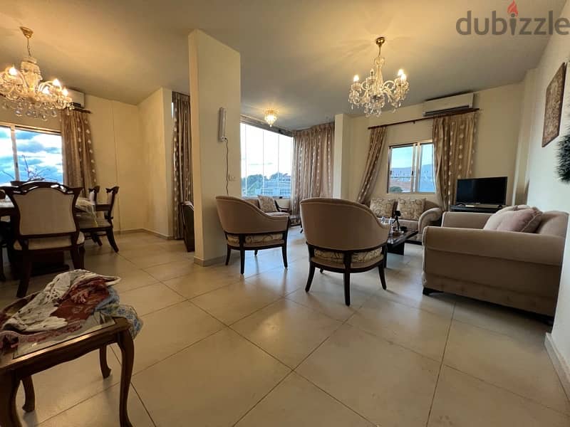 Bright Fully Furnished Apartment in Naccache’s Peaceful Neighborhood 0