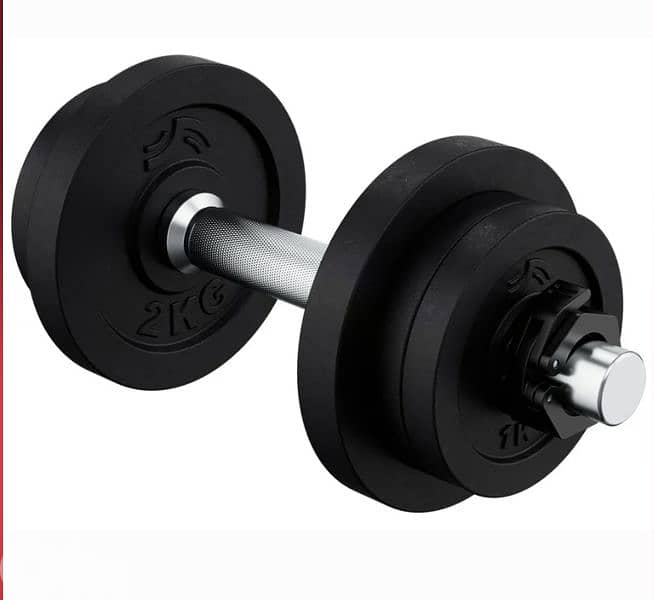 CRIVIT Dumbbell 9 Set, Steel Handle, 10kg 0