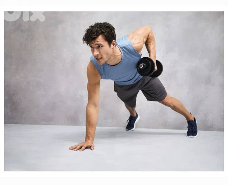CRIVIT Dumbbell 9 Set, Steel Handle, 10kg 3