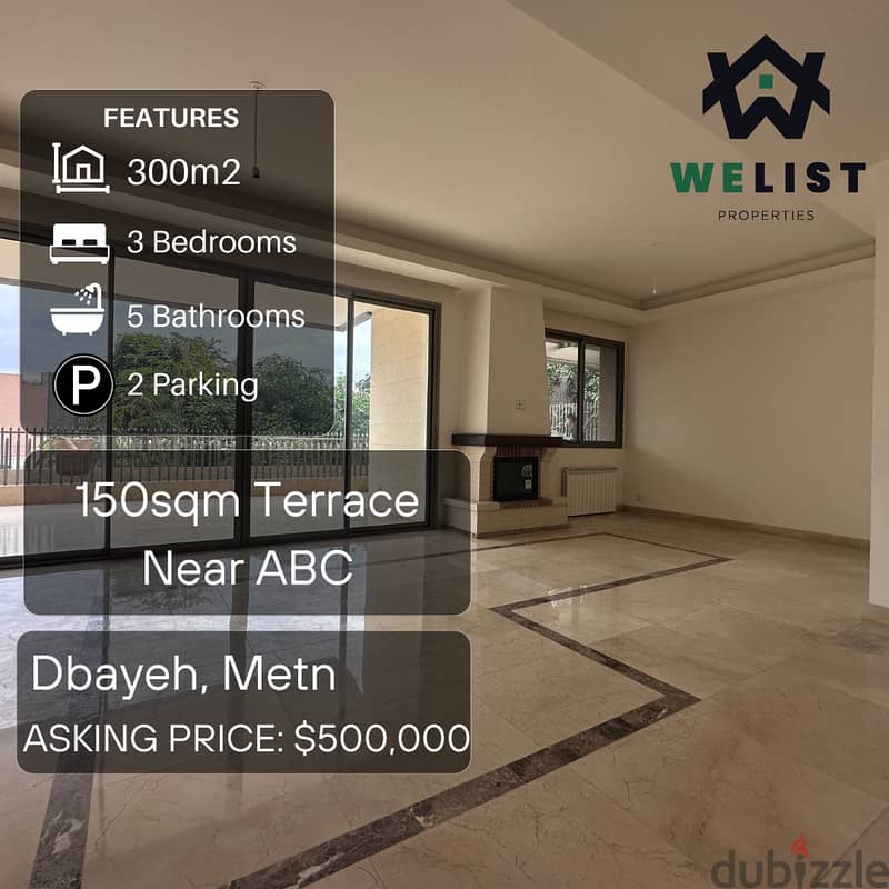 300sqm Apartment for Sale in Dbayeh   REF: EA25FSD300500 0