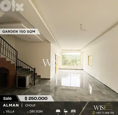 280 SQM Villa triplex for SALE in Alman - Chouf !