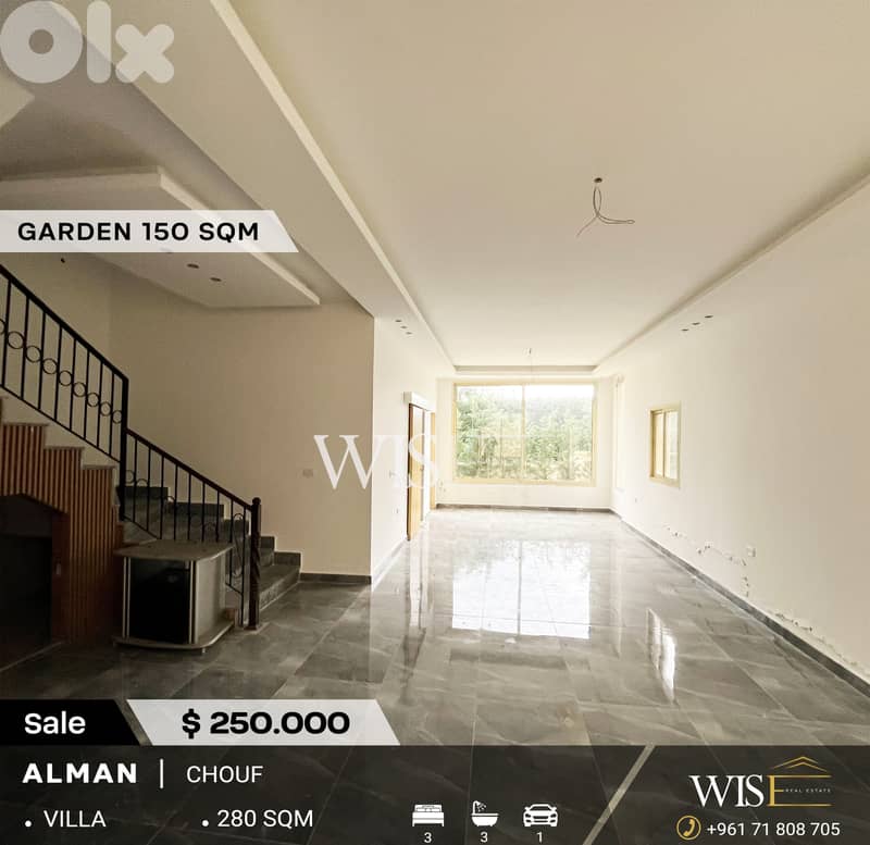 280 SQM Villa triplex for SALE in Alman - Chouf ! 0