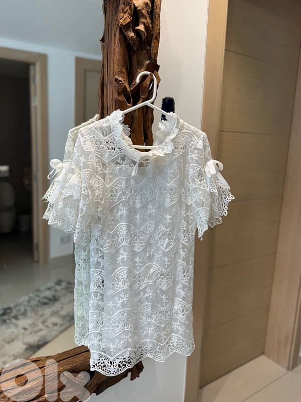 unique dentelle white dress, from italy 0