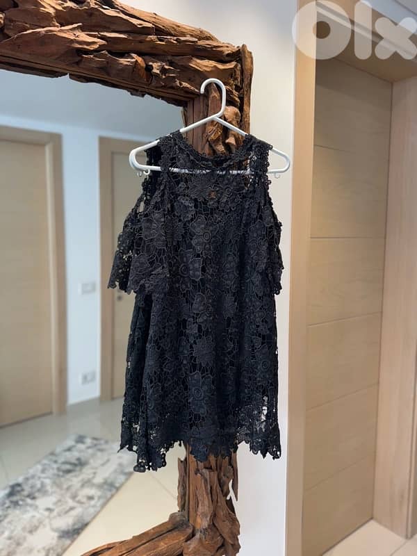 elegante dentelle dress black, from italy 0