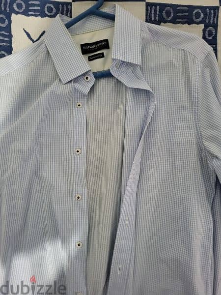 Maison Brown. White/blue shirt. 0