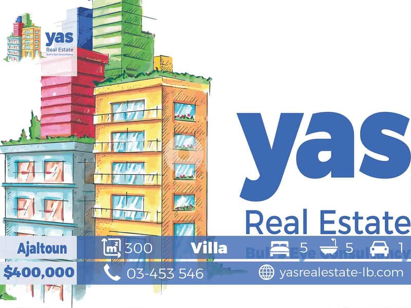 Ajaltoun 300m2 Villa | 800m2 Land | Private Street | View | BA | 0