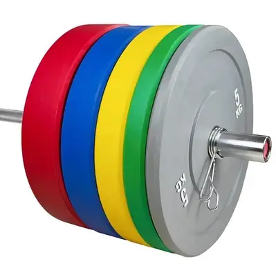 Colored Bumper plates set 100 kg