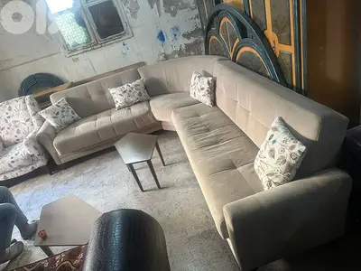 طقم كنبايات زاوية شغل istikbal تركي بفتح صندوق وتخت