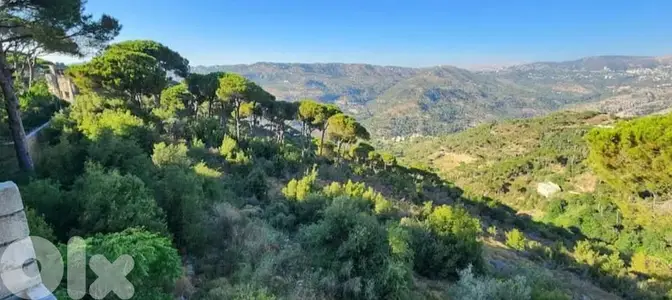 Land +Mountain view  for sale in Bhamdoun - ارض للبيع في بحمدون