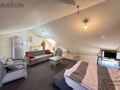 Awkar | Furnished/Equipped 1 Bedroom Rooftop + Terrace | Balcony