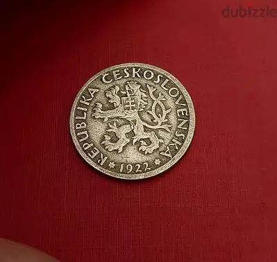 Czechoslovakia 1 Koruna 1922 first Republic