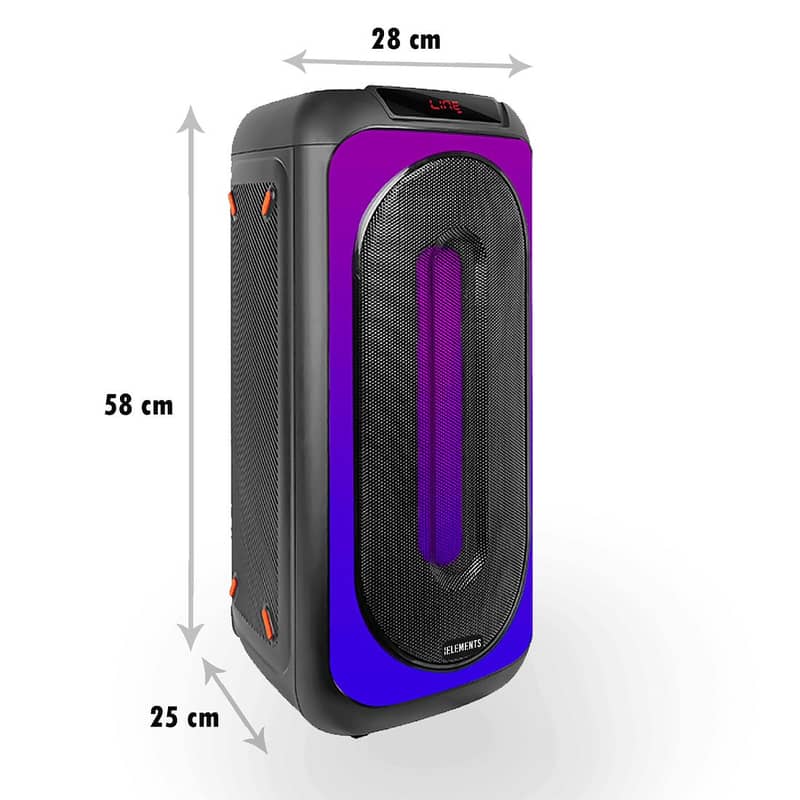 KB Elements Karaoke Speaker-2 Wheels Trolley 2x8” | EK181 سبيكر 3