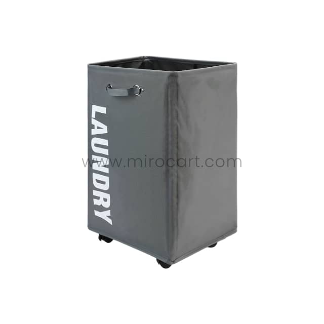 Rolling Laundry Basket – 70L w/ Smooth Wheels & Mesh Bag 0