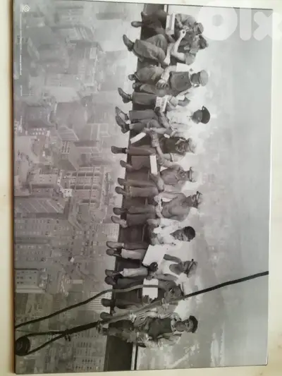 Lunch Atop a Skyscraper, New York Construction, year 1932 photo reprin