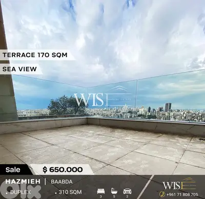 310 sqm duplex with terrace for SALE in Hazmieh-Baabda!